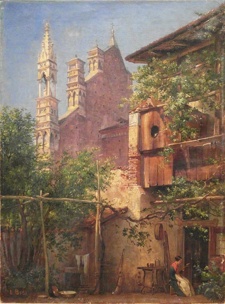 Monza, cortile di fianco al Duomo